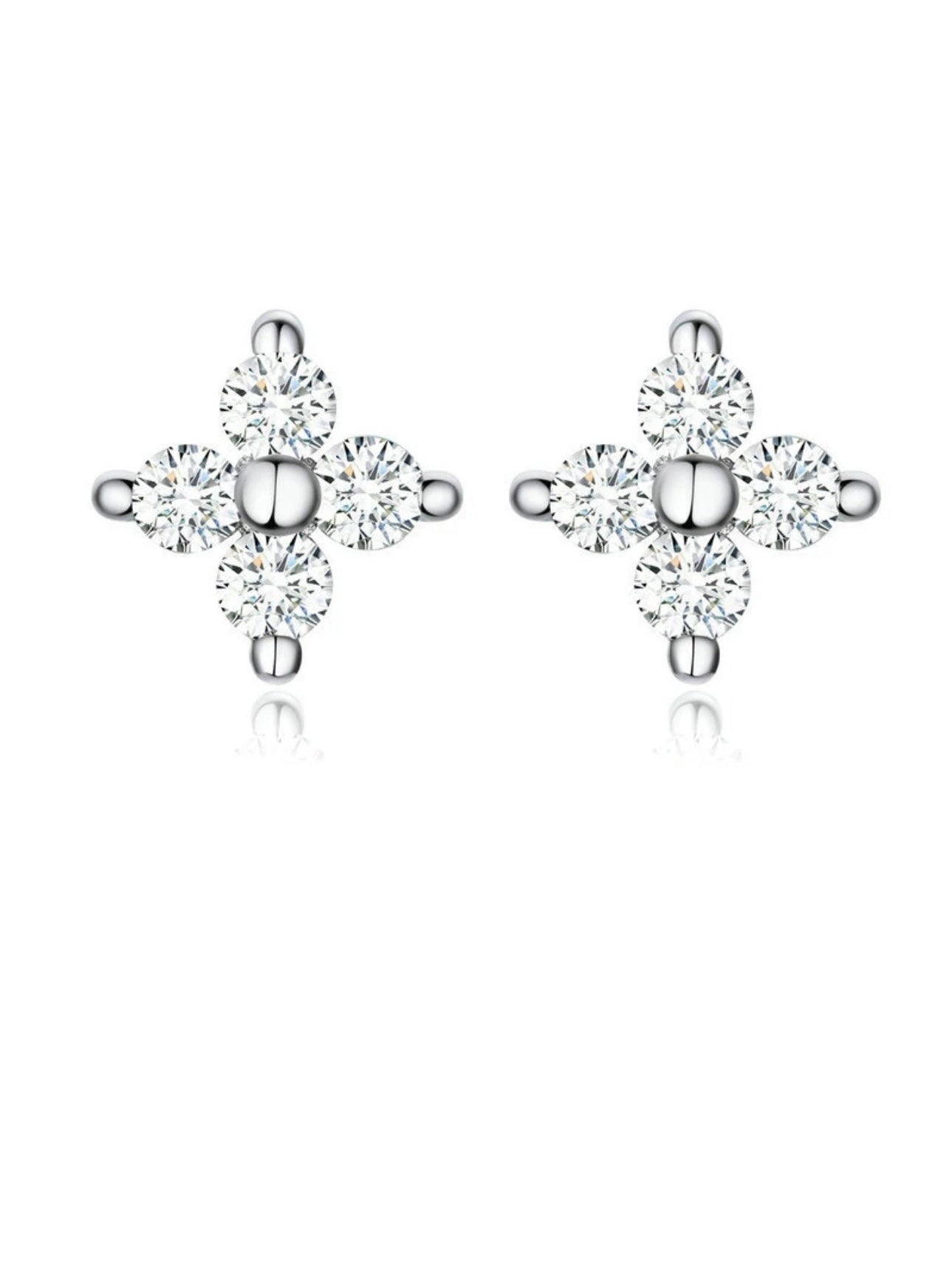 925 silver earrings, with diamonds