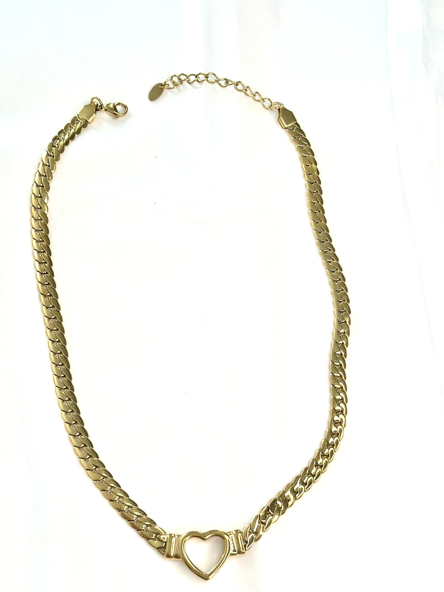 18K Gold Plated Flat Chain Necklace