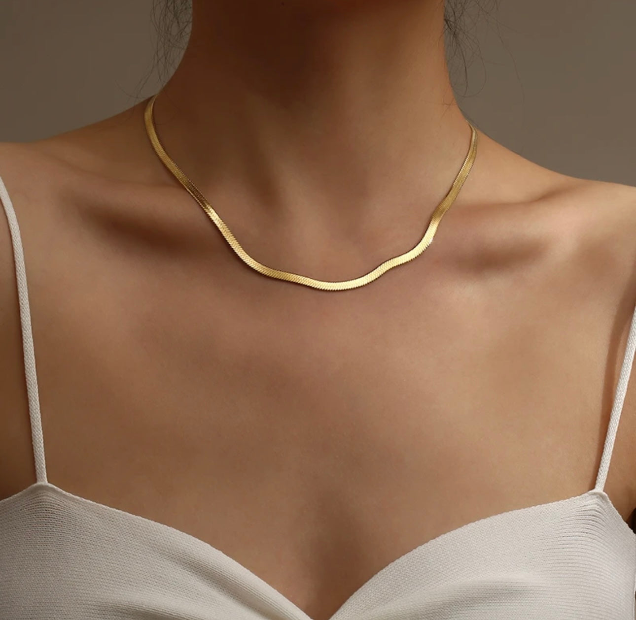 Snake chain, 18k gold plated