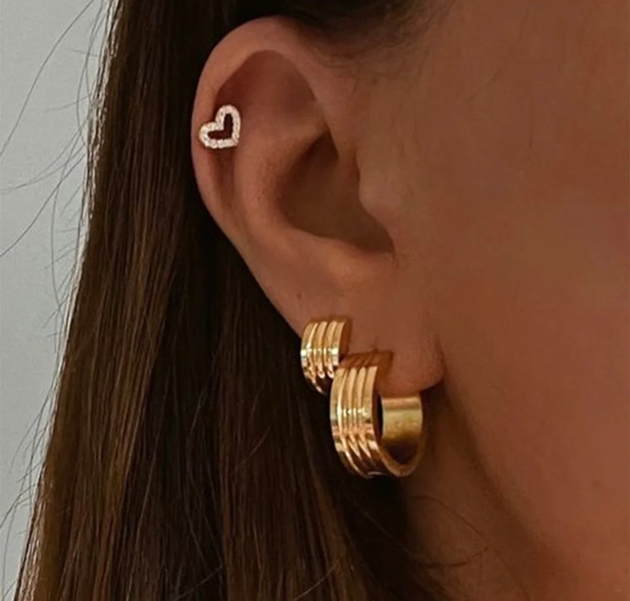 18k gold plated hoop earrings