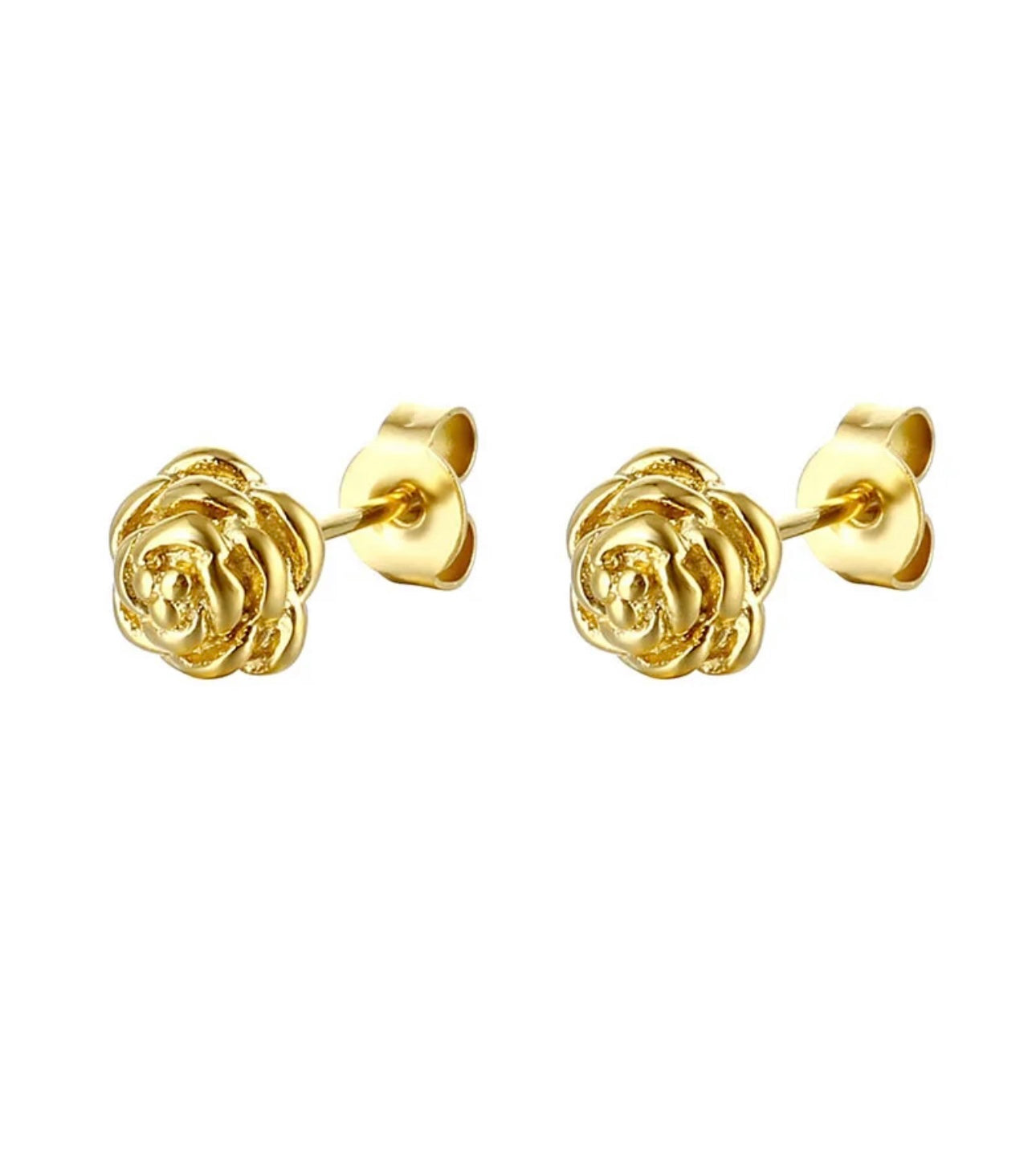 Small sterling silver earrings with 18k gold