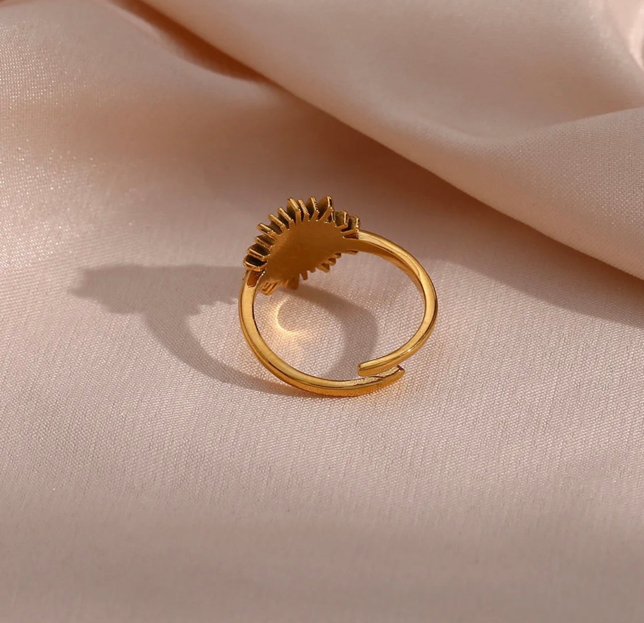 Ring, ajustable, 18k gold plated