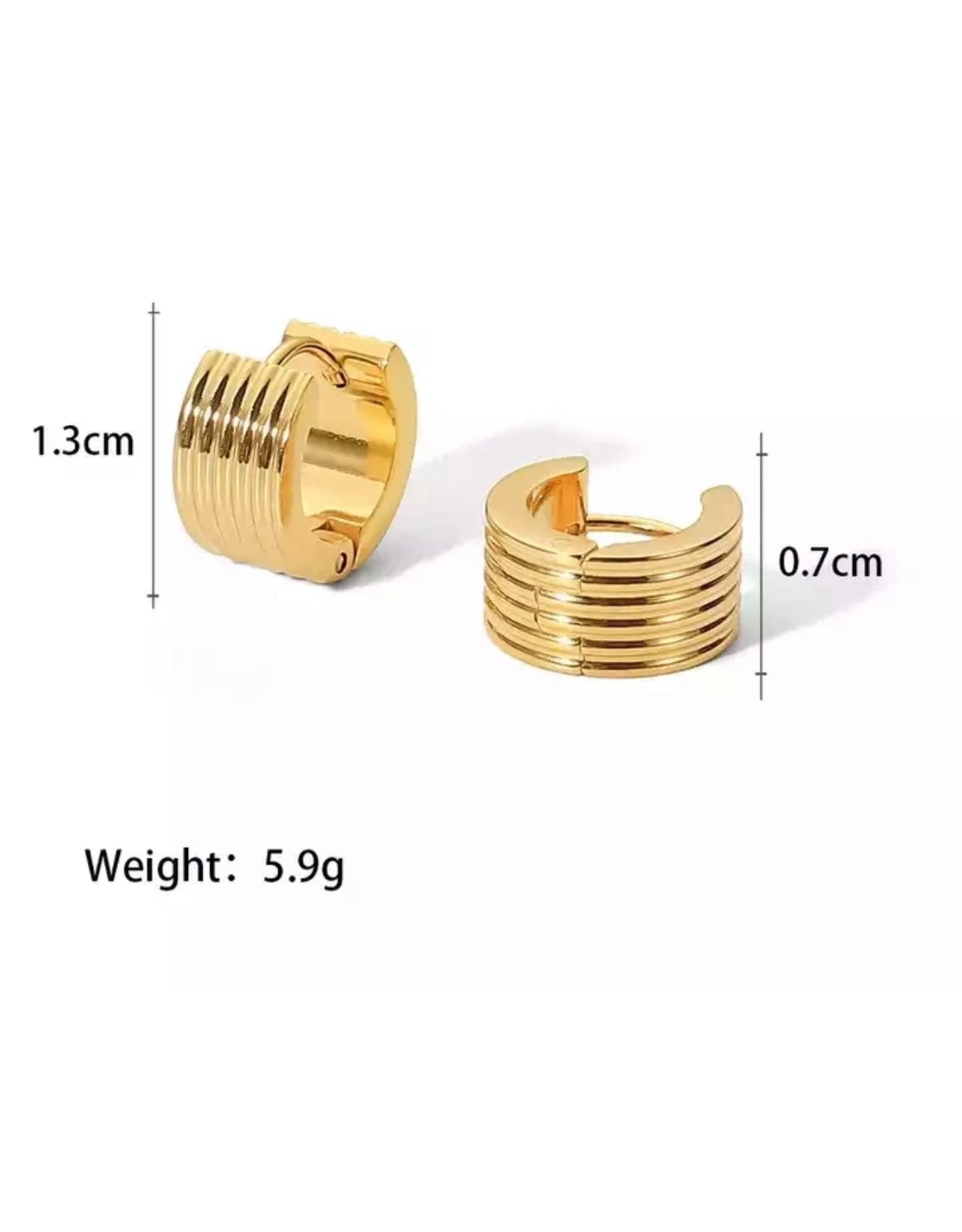 18k gold plated hoop earrings