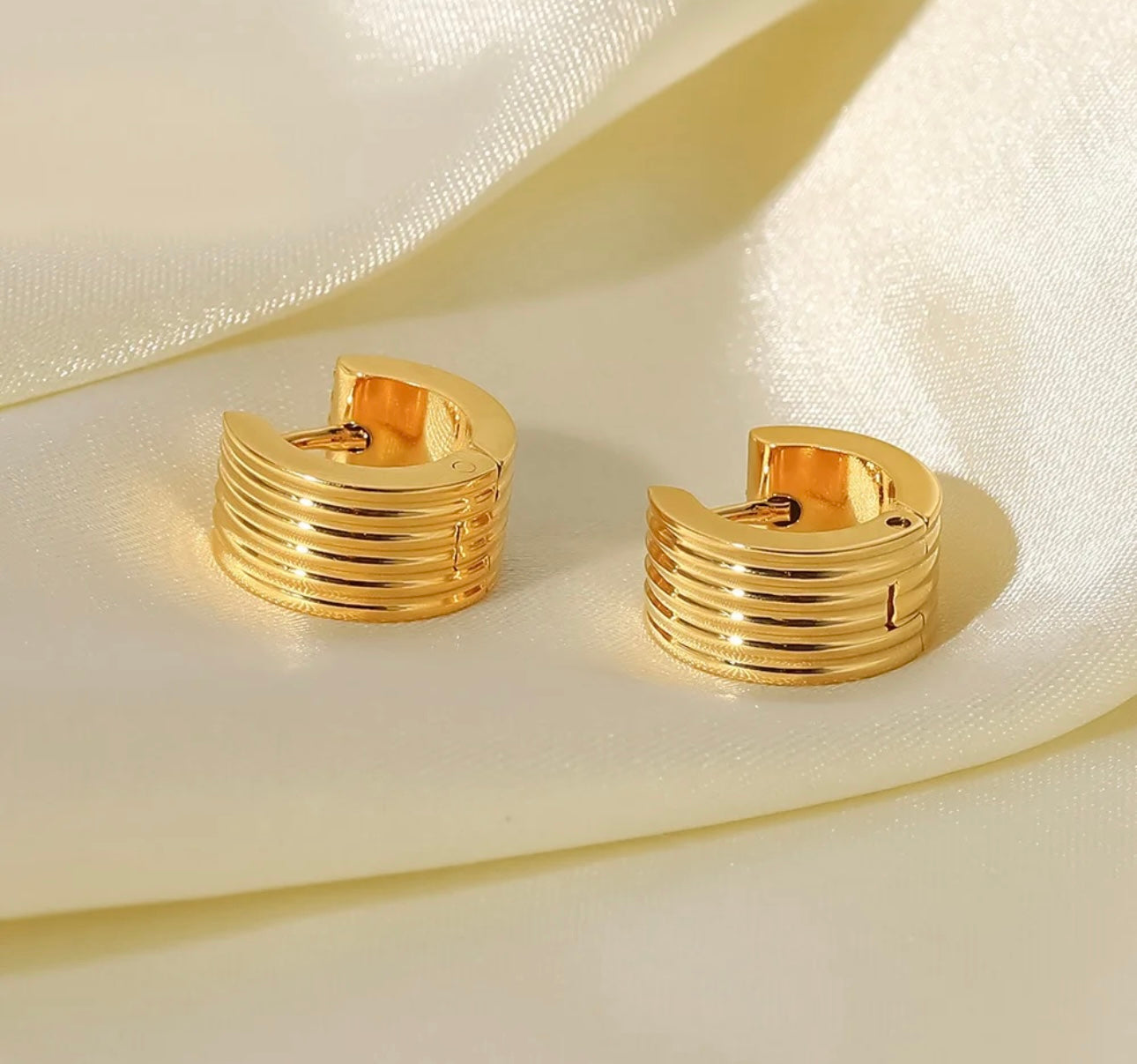 18k gold plated hoop earrings