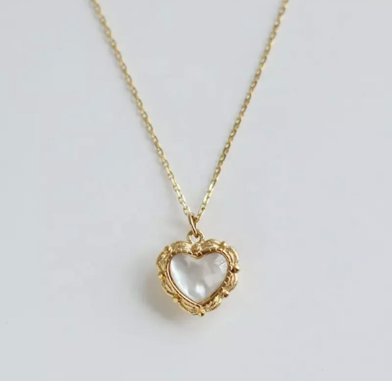 18k gold plated heart pendant necklace