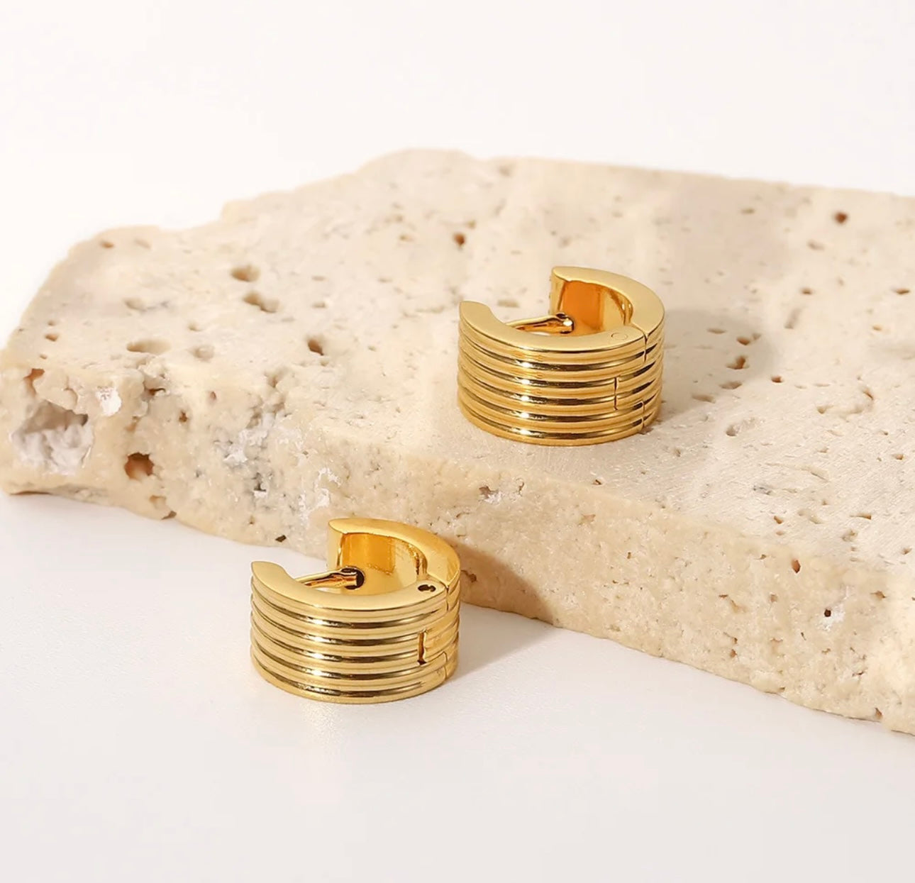 18k gold plated hoop earrings