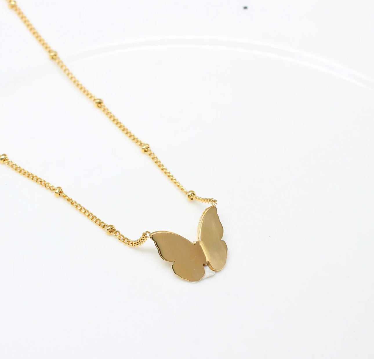 Luxury Butterfly Necklace for Women 18K Gold Plated