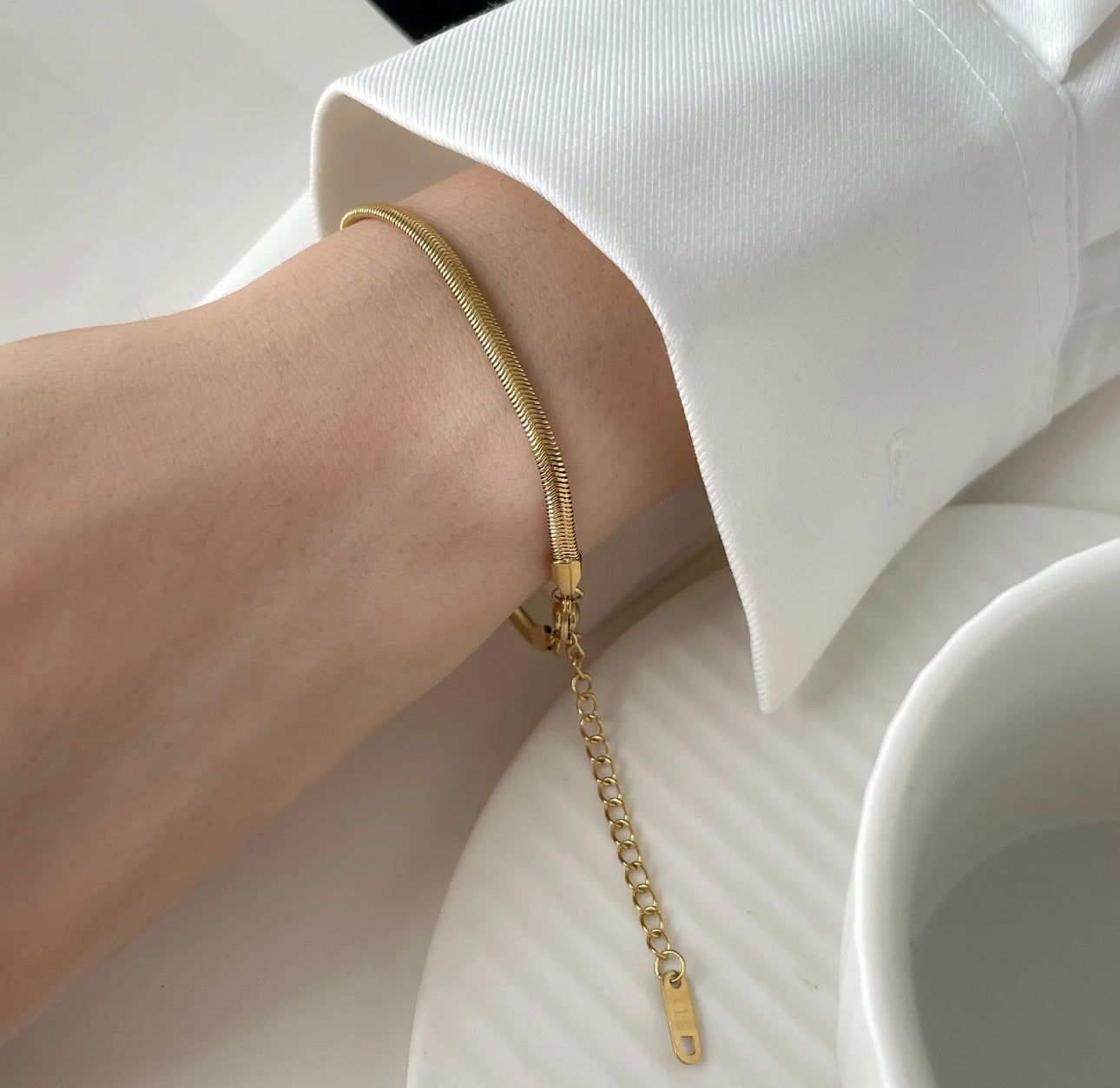 18K Gold Plated Snake Bracelet