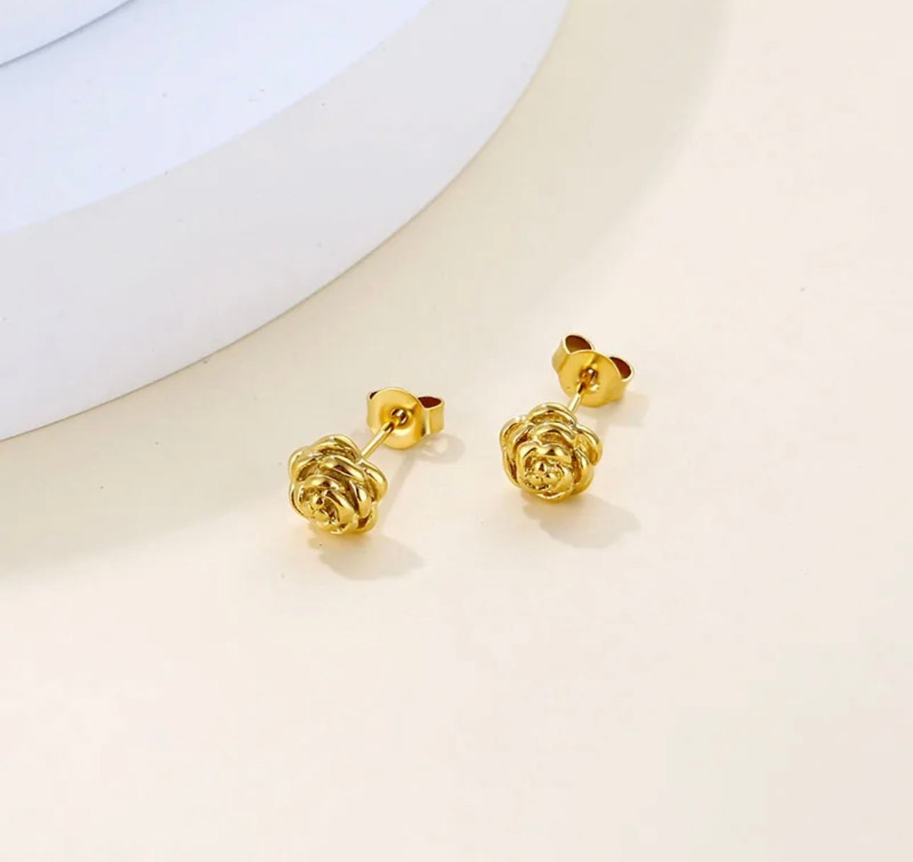 Small sterling silver earrings with 18k gold